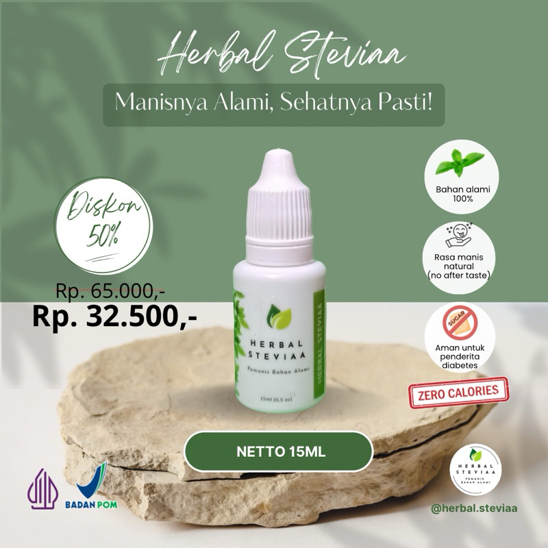 

Herbal Stevia Pemanis Alami / Herbal Steviaa 15ml Premium Quality