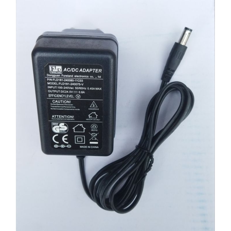 AC DC adaptor 24v 0,8amper