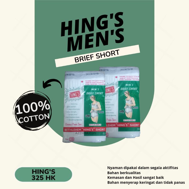 Celana Dalam Pria Hing's HK 325 Size : 32-34-36-38-40-42 | Celana Dalam | Celana Dalam Pria | Celana