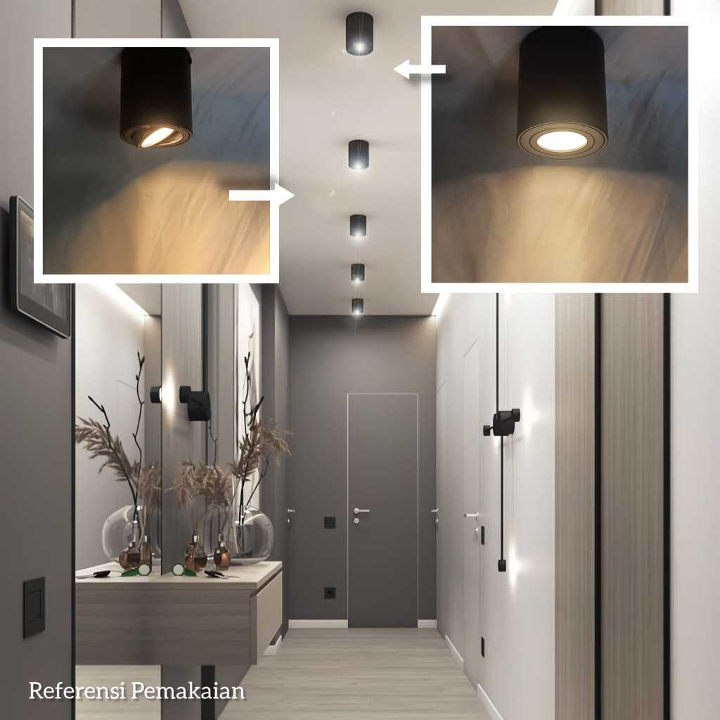 Kap Lampu Plafon Downlight Outbow Bulat MR16 Untuk Lampu Teras