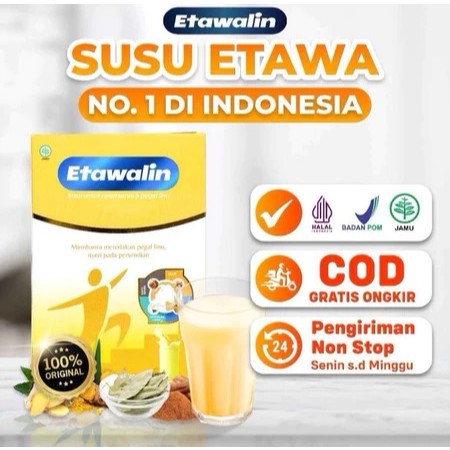 

KHUSUS 12.12 (1 BOX) Etawalin Susu Etawa Herbal Membantu Meredakan Pegal Linu Nyeri Pada Persendian 1 Box Terbaik