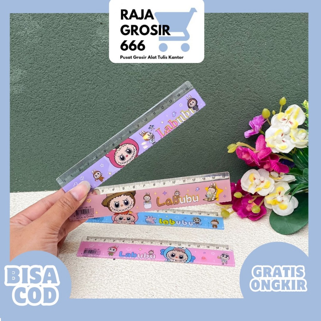 

PENGGARIS PLASTIK 15 CM GAMBAR LABUBU PGG-1683 RULER ALAT TULIS KANTOR COD SOUVERNIR