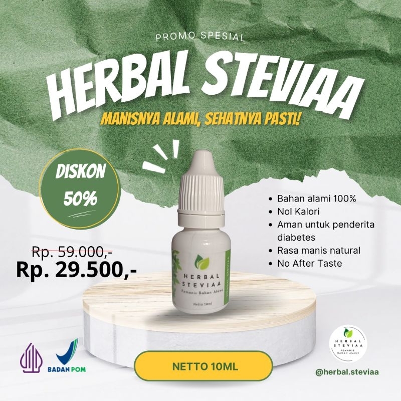 

Herbal Stevia Pemanis Alami | Herbal Steviaa 10ml Premium Quality