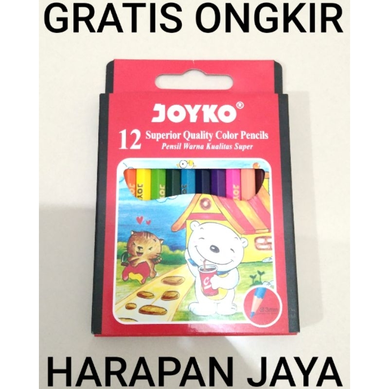 

JOYKO CP-S12 Pensil Warna Pendek 12 Warna Per Papan