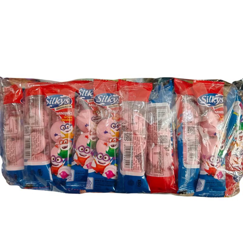 

Silkys mimipao marshmallow isi selai stroberry isi 20 bungkus