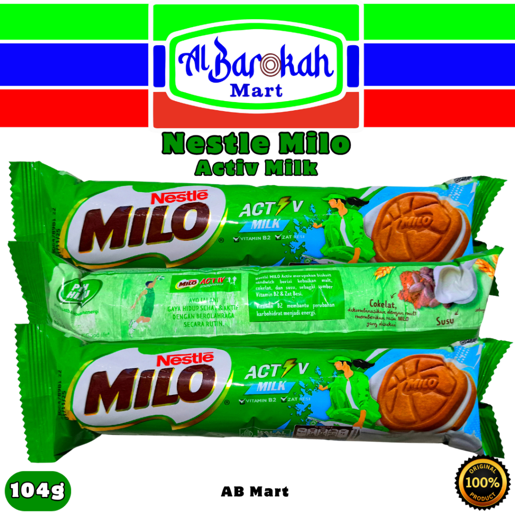 

Nestle Milo Activ Milk 104g Biskuit Sandwich