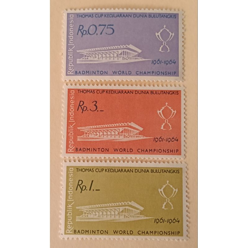 

Prangko Lawas Indonesia Set Komplit THOMAS CUP THN 1961