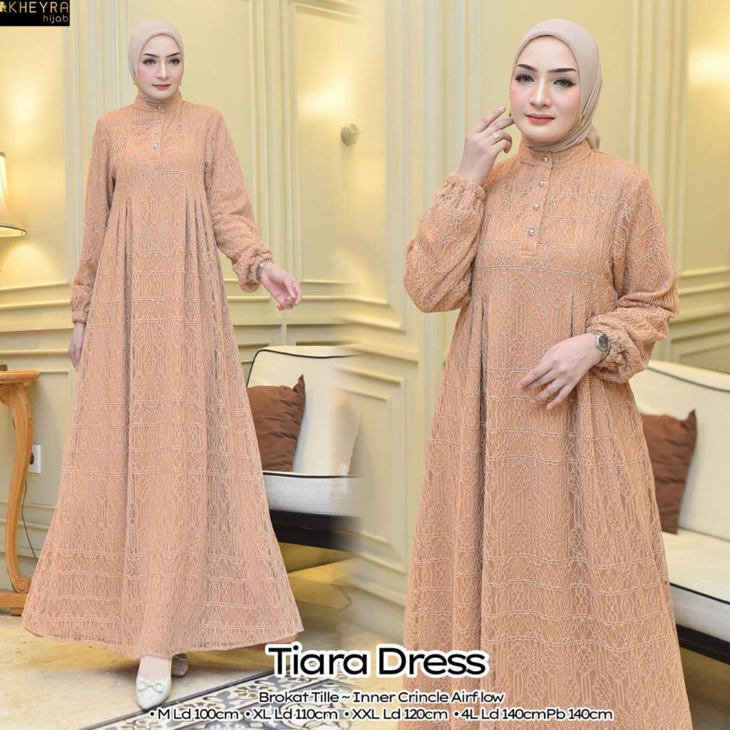 GAMIS BROKAT KONDANGAN WANITA JUMBO TERBARU || TIARA DRESS BROKAT BUSUI PREMIUM || DRESS BROKAT MOTI
