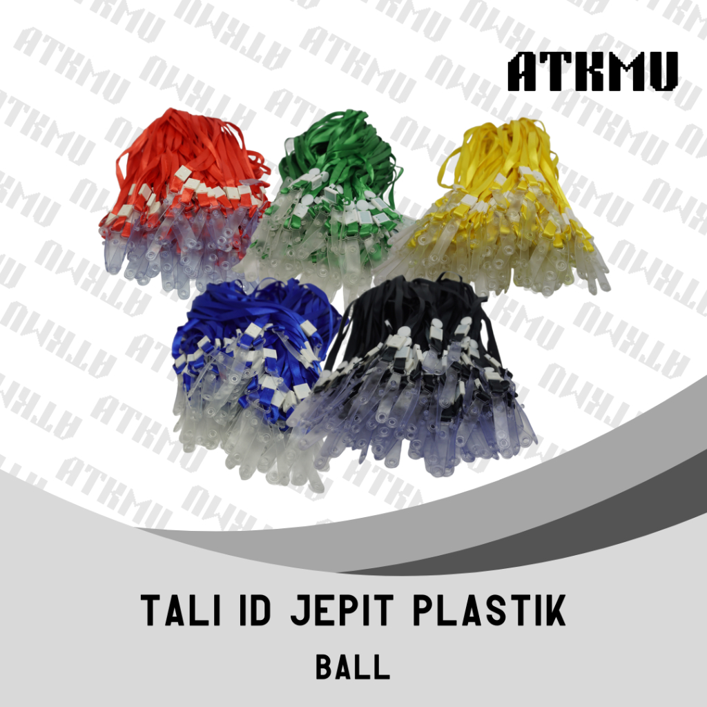 

Tali ID Card Jepit Plastik 1 Ball Isi 100 Pcs / Tali ID Lanyard ID Card