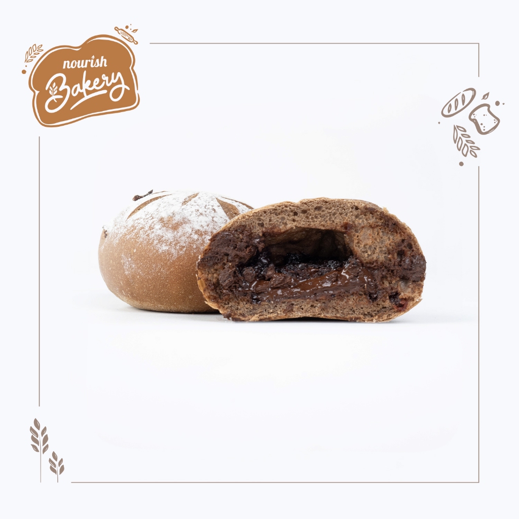 

RK12 Vegan Double Choco Cranberry - 100% Sourdough Soft Bread dengan isian coklat & cranberry