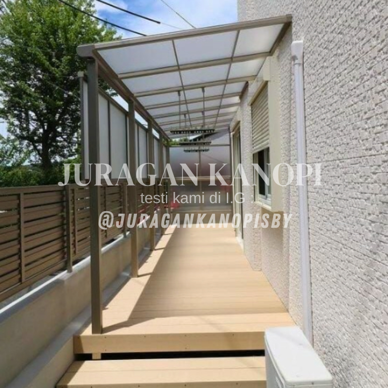 Kanopi solarflat 1,2mm murah Rangka Hollow surabaya