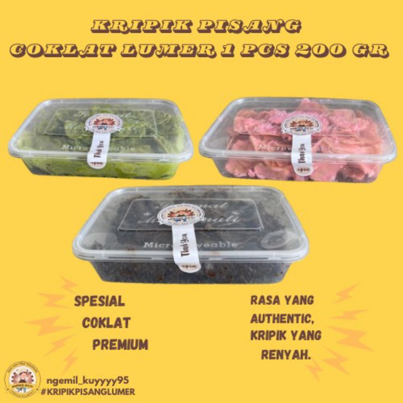 

kripik pisang coklat lumer by (teteh gemoy) 1 pcs 200 gr