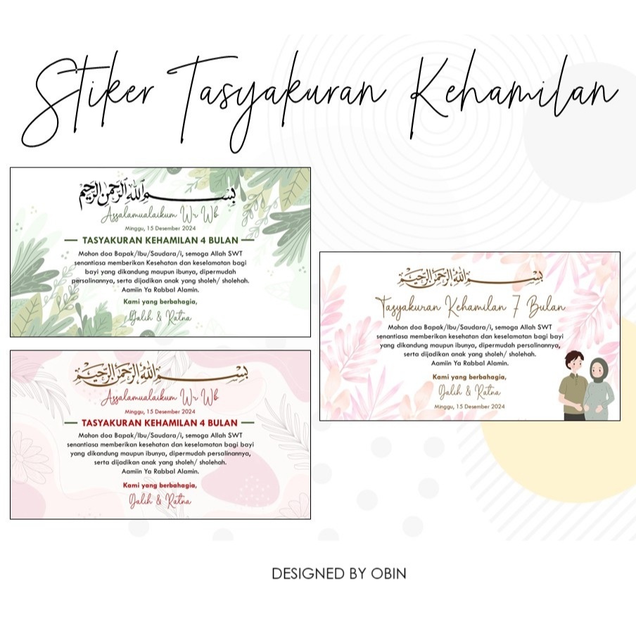 

Stiker Tasyakuran Kehamilan 4 Bulanan / 7 Bulanan