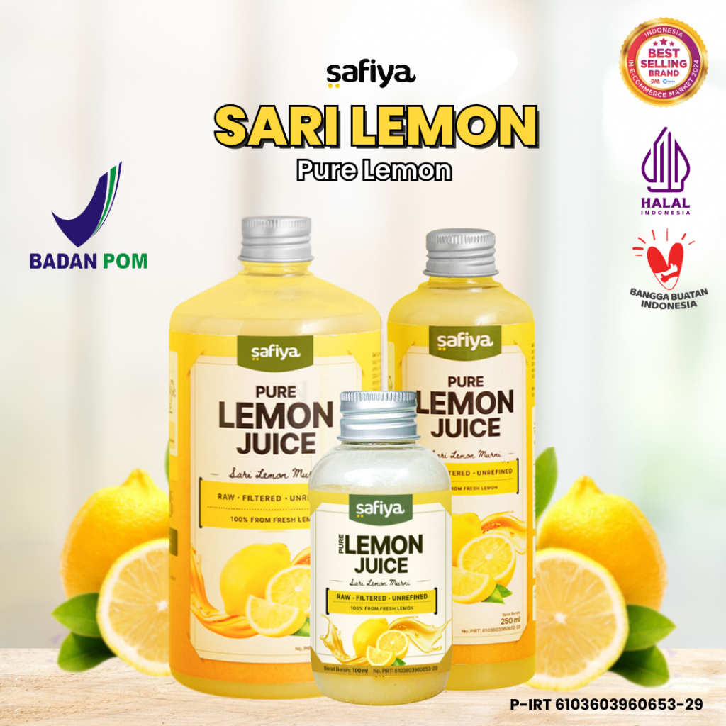 

Safiya Sari Lemon 500 ML Pure Lemon Fresh 100% Asli