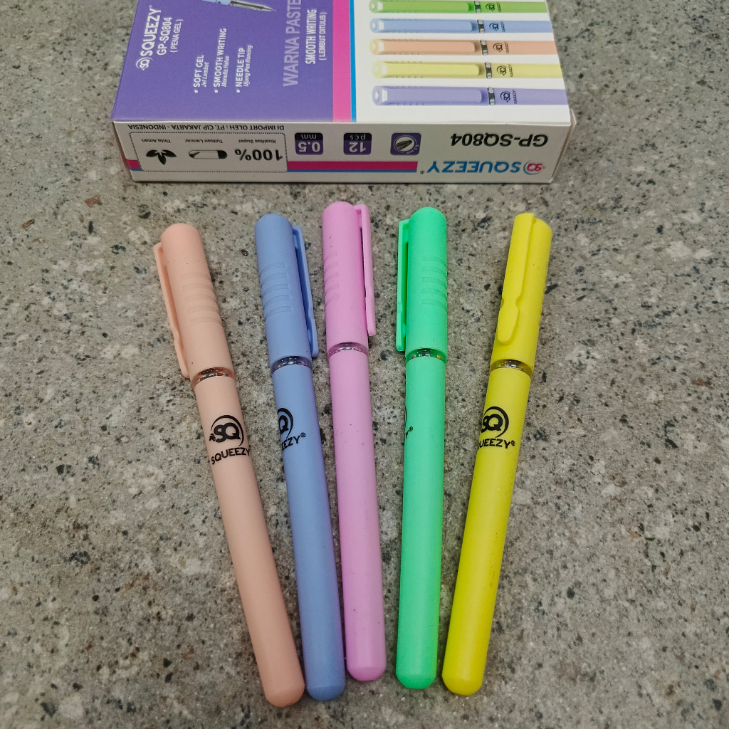 

Gel Pen iPEN Squeezy GP SQ-804 Warna Pastel 0.5mm