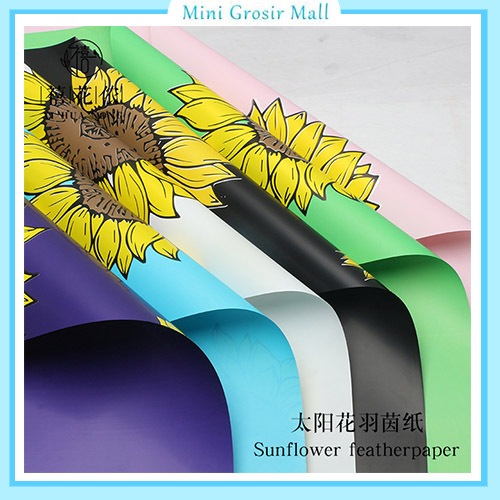 

Flower Wrapping Kertas Bunga Buket Flower Paper Cellophane motif matahari KB6178