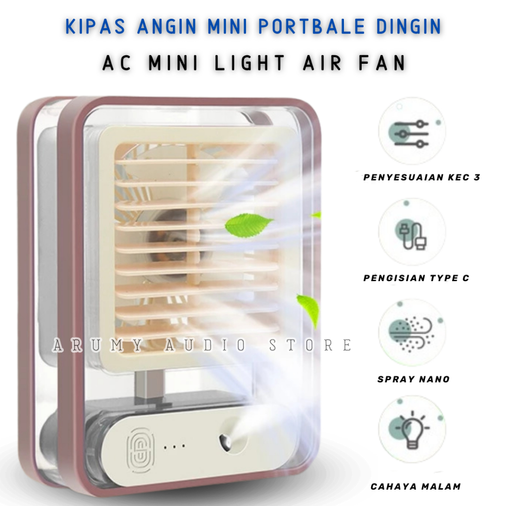 Kipas Ac Portable | Kipas Pendingin Udara Portabel, Mini Ac Kipas Kabut Portable / Kipas Angin Ac Mi