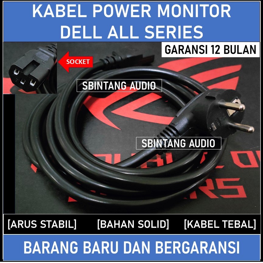 Kabel power Monitor Dell Monitor LED Dell Premium