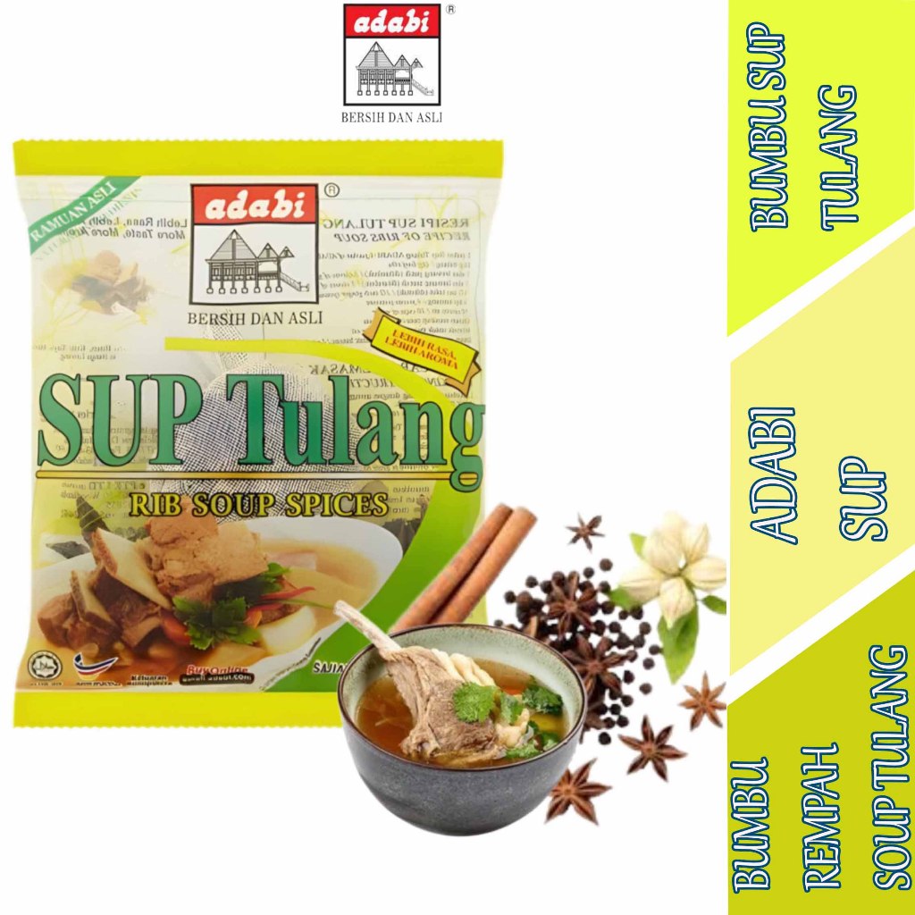 

Rib Soup Spices - Adabi - Bumbu Rempah Soup Tulang - 13gr