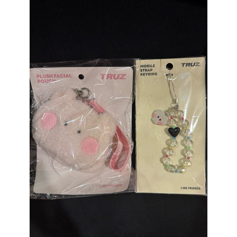 (READY INA) TRUZ RURU FACIAL PLUSH & BONBON PHONE STRAP KEYRING