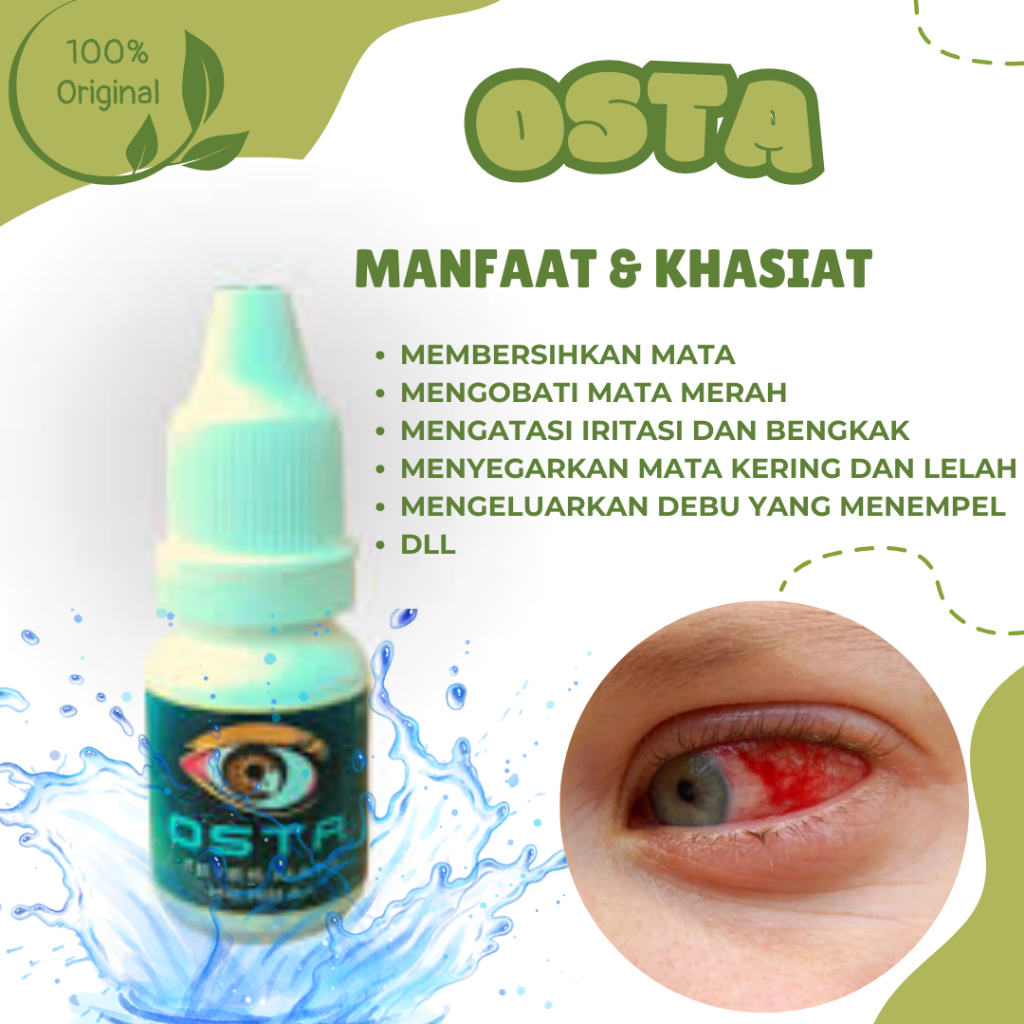 OSTA 【100% ORI】 | Tetes Mata Herbal Untuk Mengobati Sakit Mata - Mata Merah Iritasi, Kelopak Mata Be