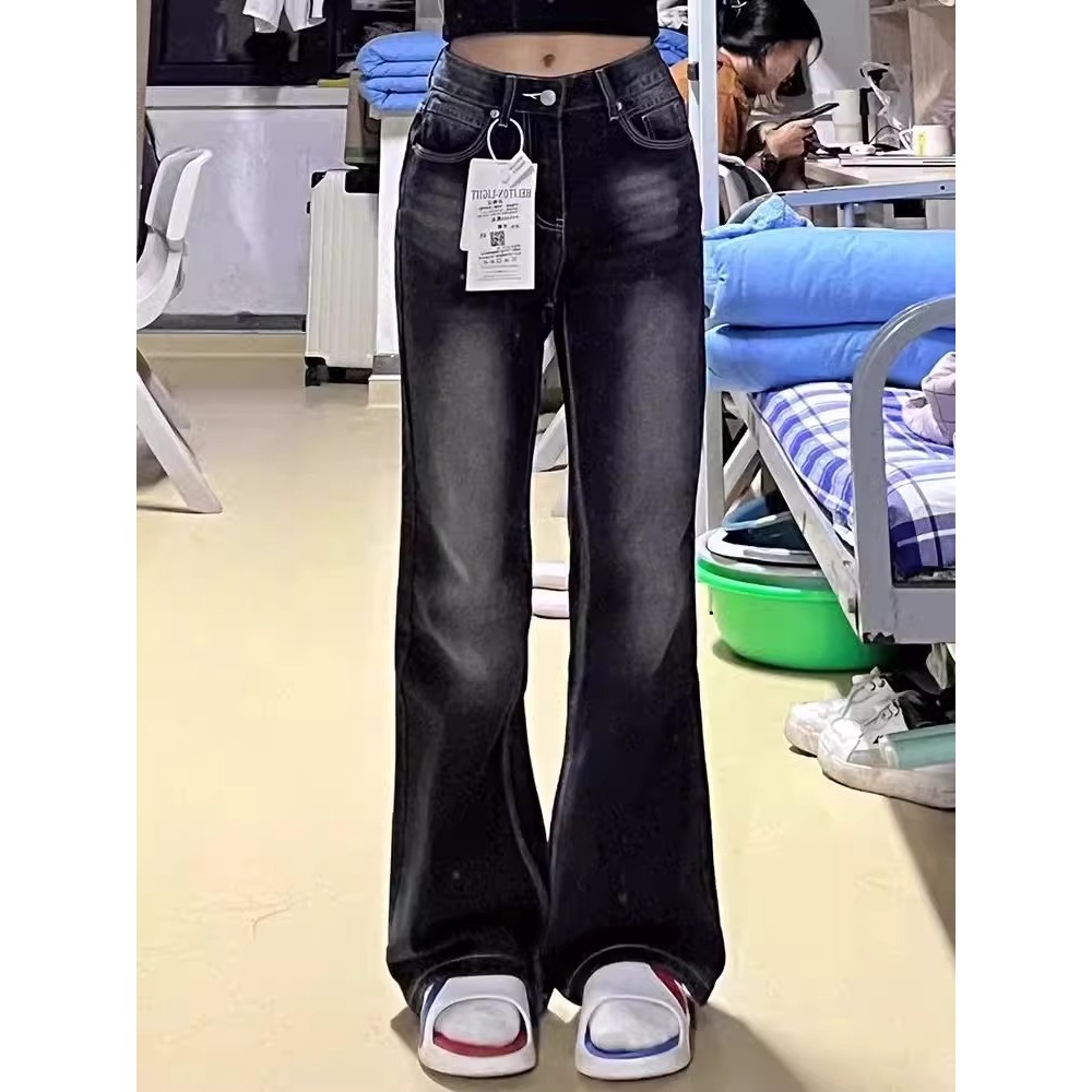 Celana Jeans Wanita Hitam Cutbray Jeans Loose Pants Highwaist Celana panjang wanita