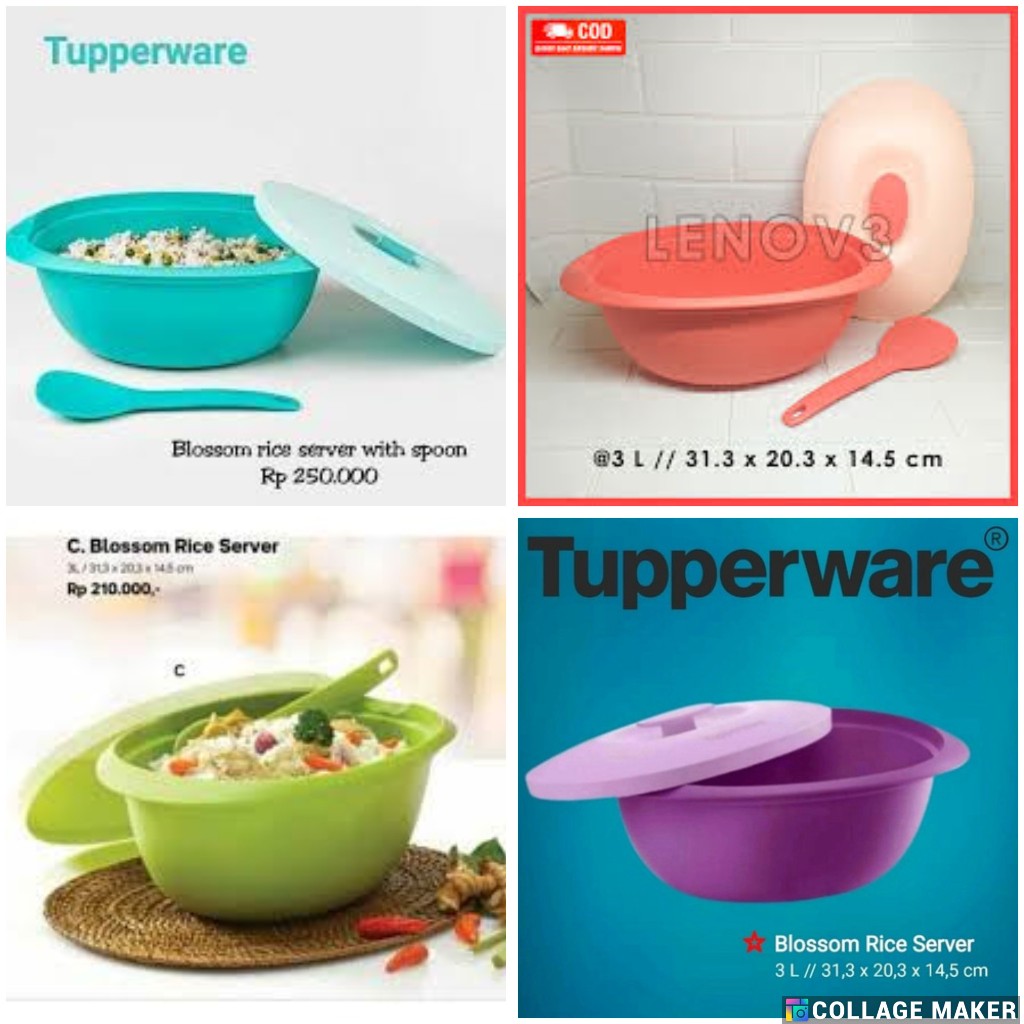 blossom rice server 3 L tupperware bakul nasi