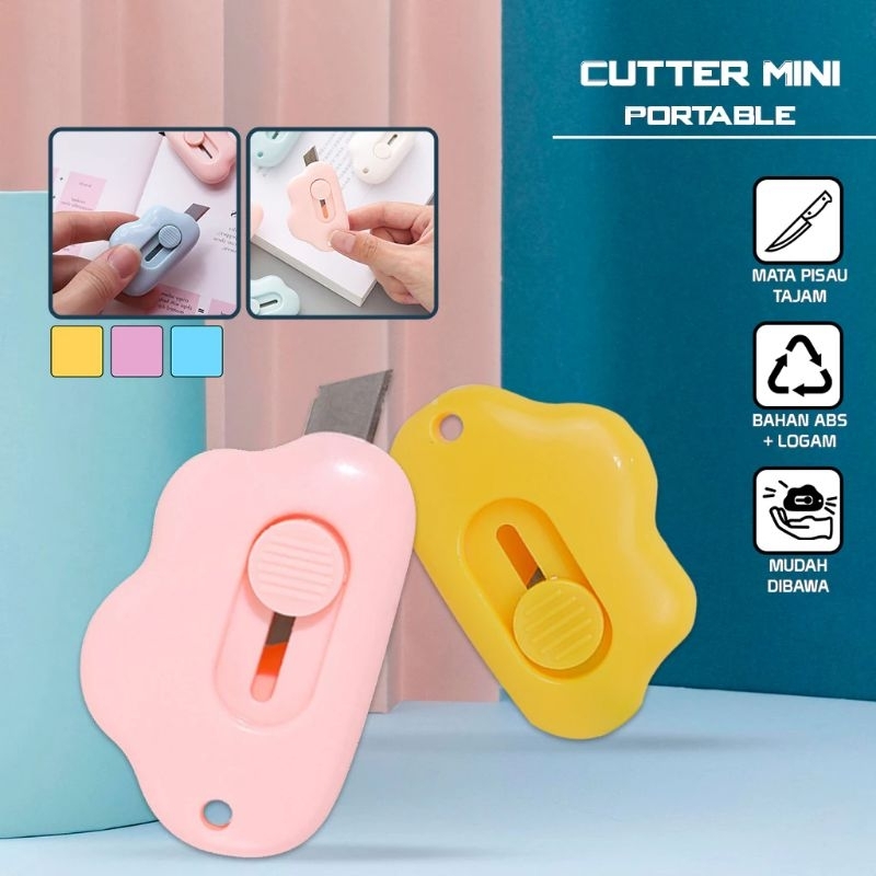 

Cutter Mini Pisau Pemotong Kertas Silet Kater Bentuk Awan CP02