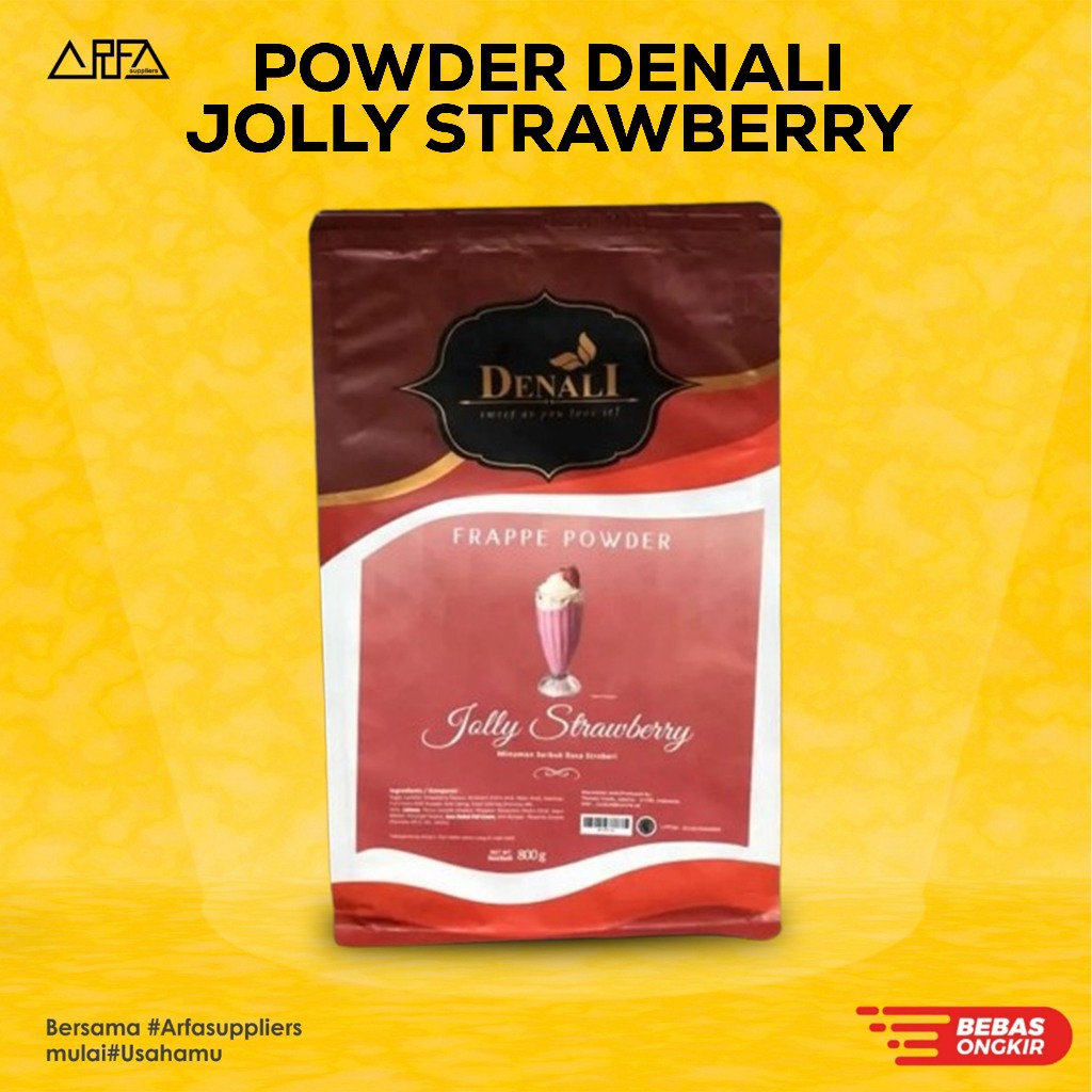 

Powder Denali Jolly Strawberry - Bubuk Minuman Premium Rasa Strawberry