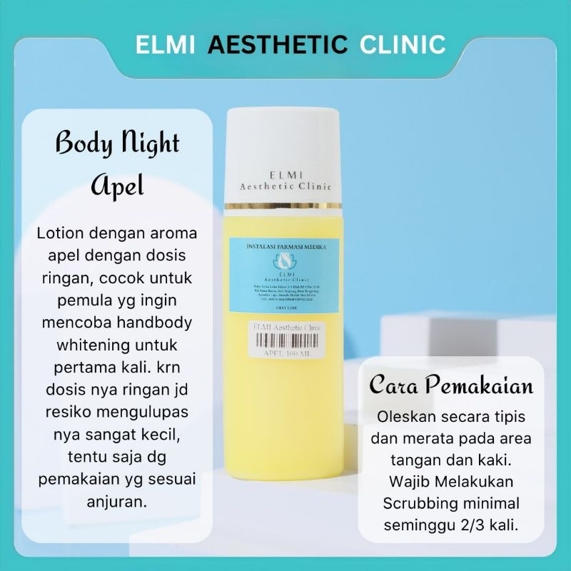 ELMI LOTION APEL | HB APEL | LOTION MALAM APEL | DR WIDYA | DR WIDYARINI | LOTION APEL DR WIDYARINI 