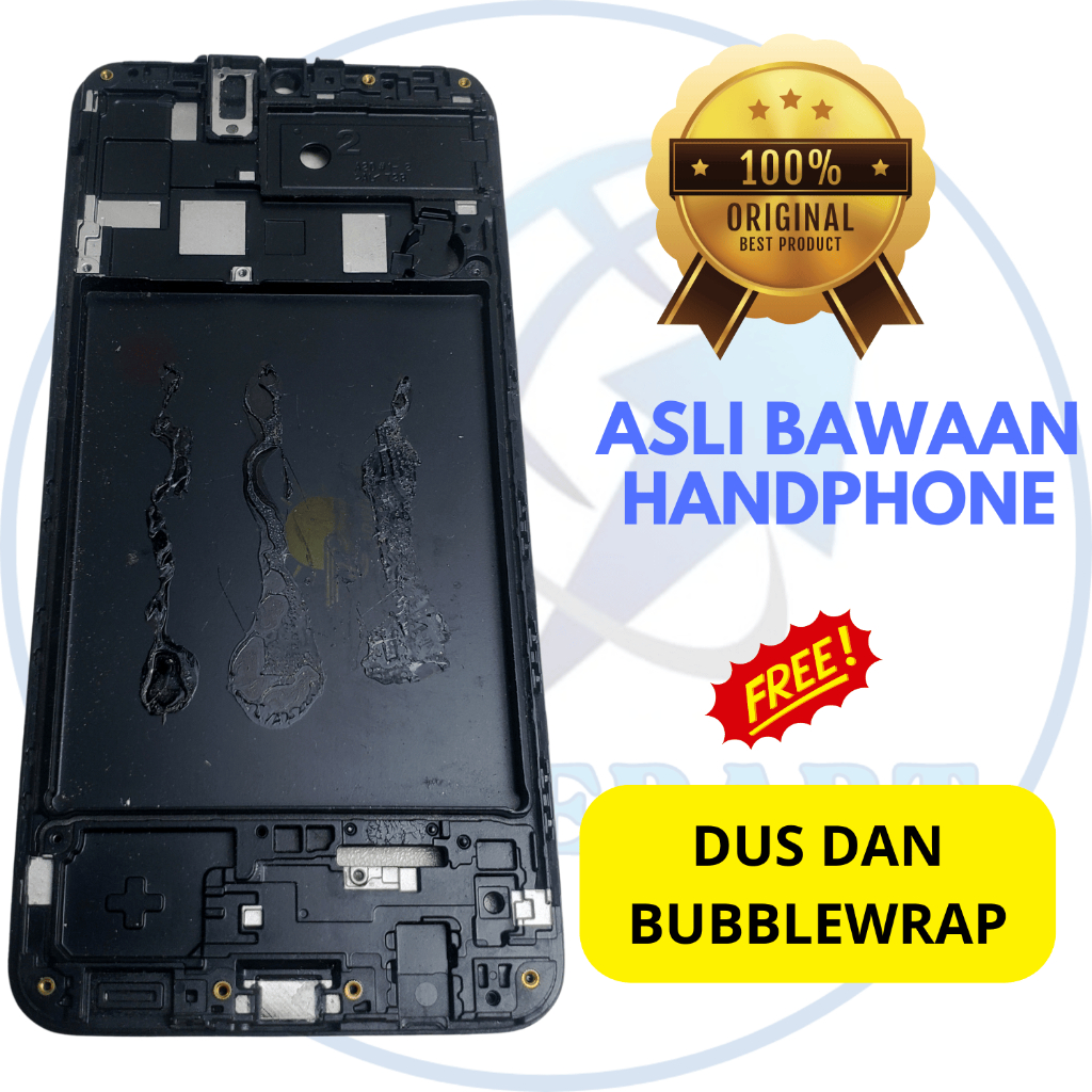 frame lcd samsung A20 ori copotan - tatakan LCD - samsung a205 - original cabutan bawaan