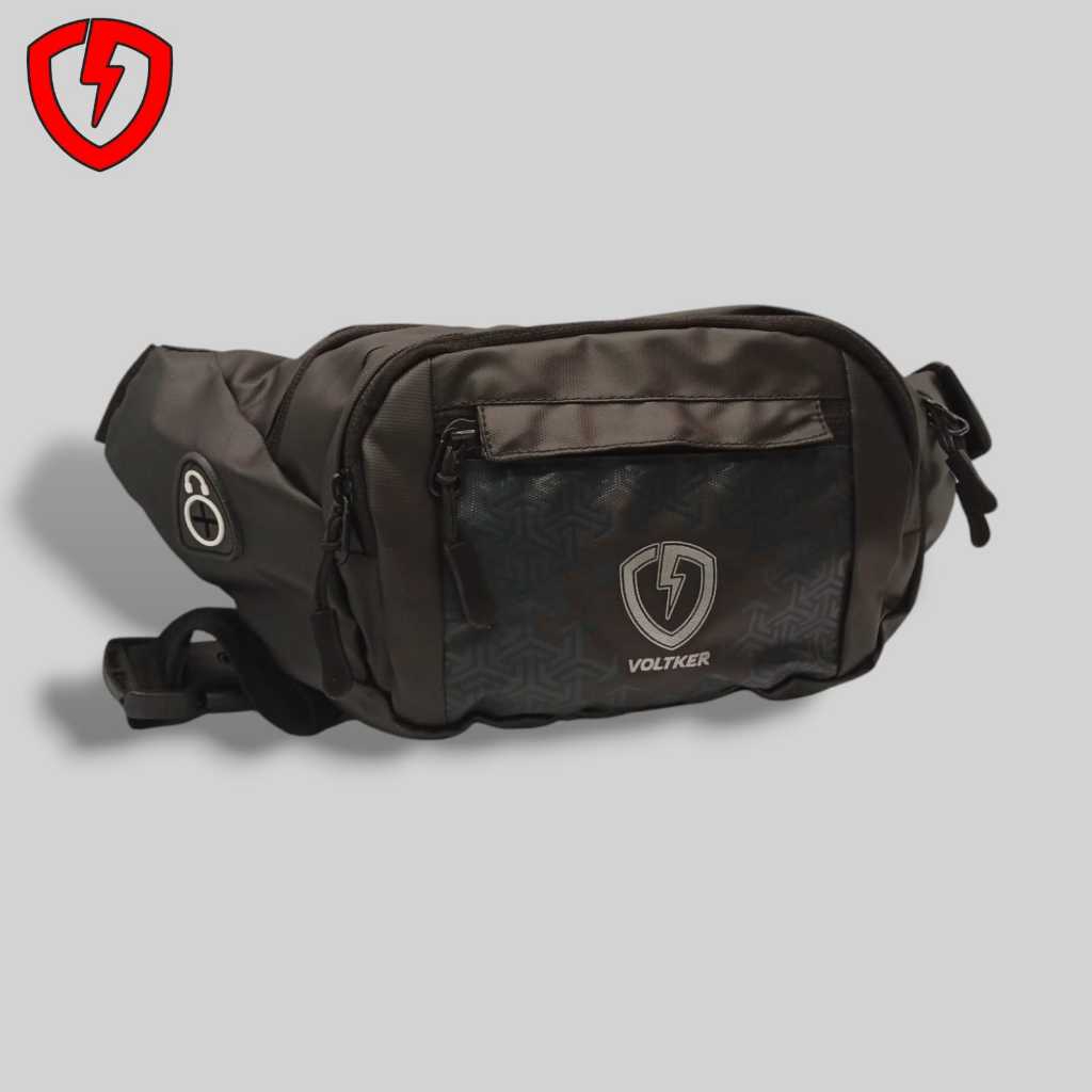 Waistbag/tas selempang/tas pinggang unisex/bahan BIMO WATERPROOF/design voltker v1 elegant/bisa cod