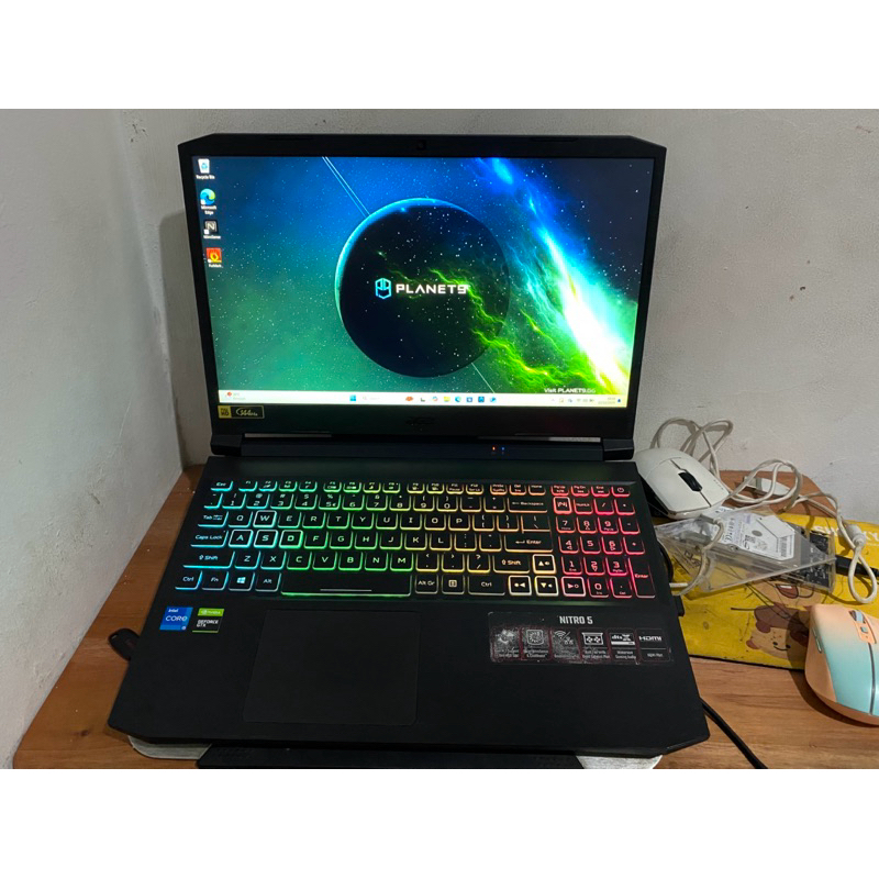 laptop gaming acer nitro 5 an515-56 i5 11300h gtx 1650 ram 8gb ssd 512 layar 144hz