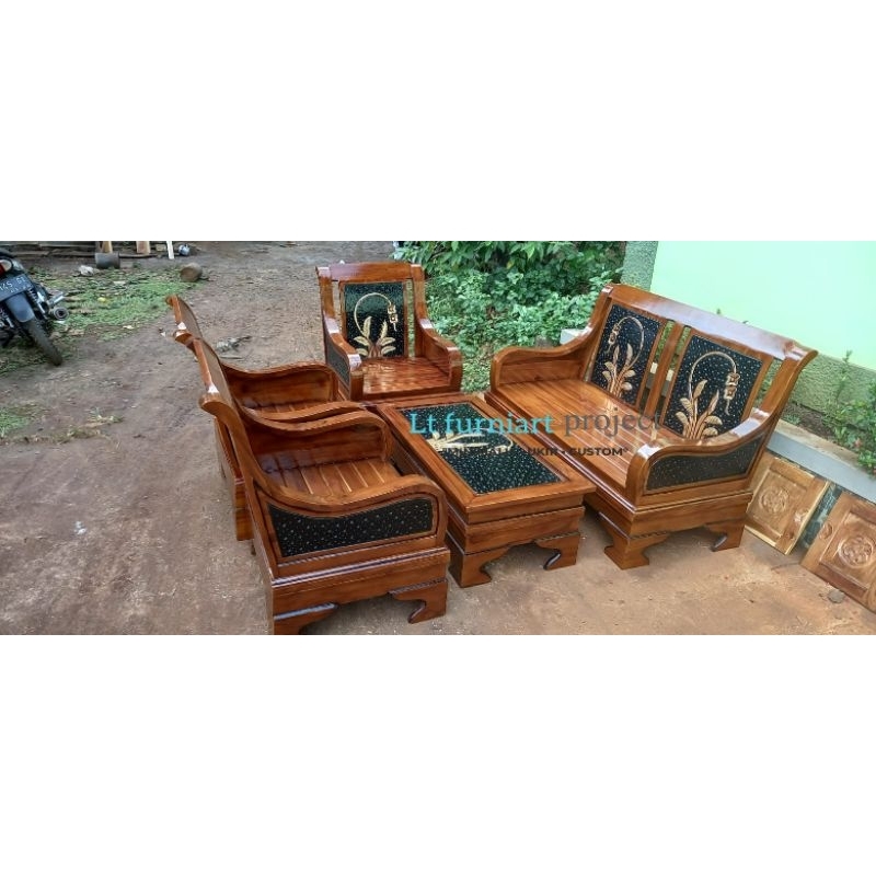 KURSI TAMU MINIMALIS / KURSI TAMU KAYU JATI / KURSI TAMU