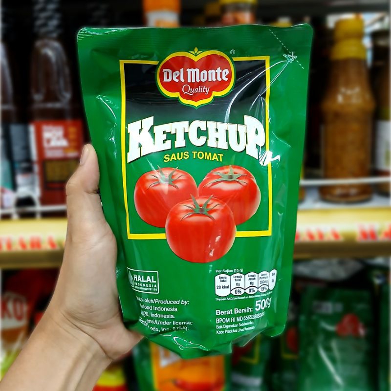 

Del Monte ketchup saus tomat pouch 500gr