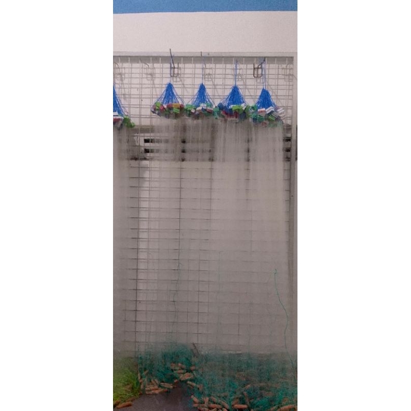 JARING IKAN lubang 2,3 jari, 15 meter siap pakai