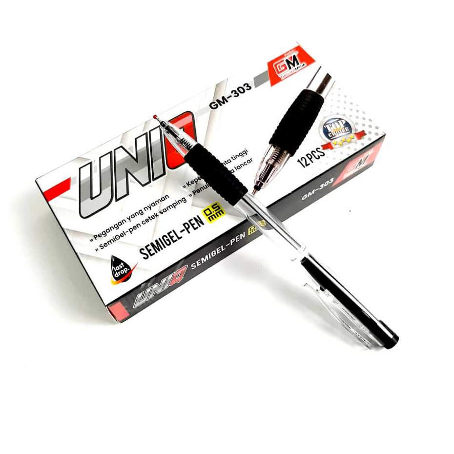 

Harga Grosir (1kotak/12 pcs) Pulpen Gel Pen GADJAH MADA GM-303 UNIQ