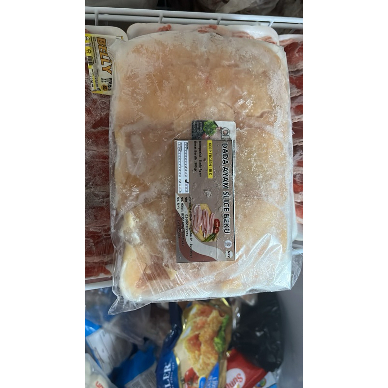 

Dada ayam slice 500gr untuk BBQ an el beryl frozen banjarmasin