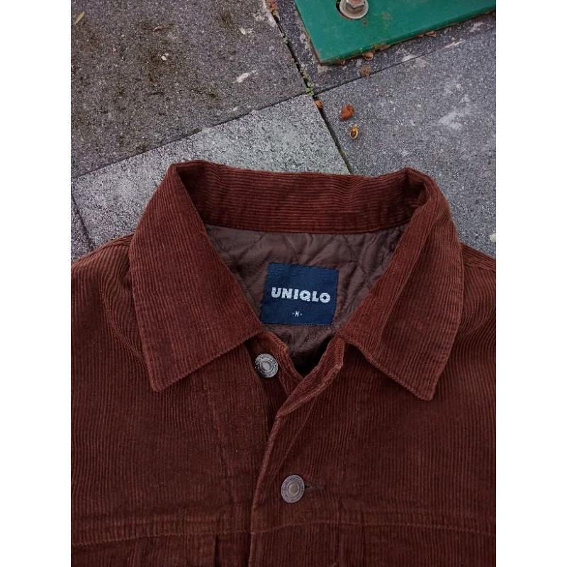 trucker Jacket Corduroy Dark Brown Uniqlo