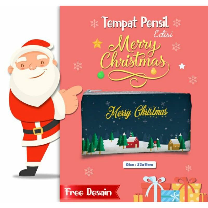 

LANCAR Paket 100Pcs - Tempat Pensil Merry Christmas 02