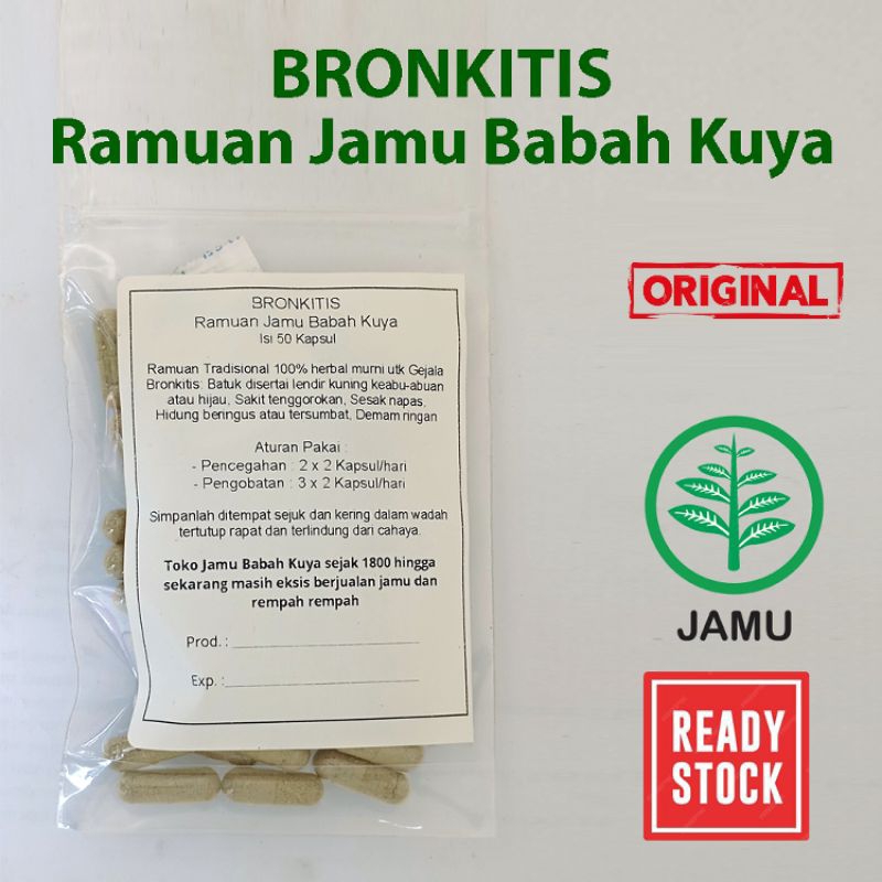 Bronkitis Ramuan Jamu Toko Babah Kuya Batuk disertai lendir hidung beringus