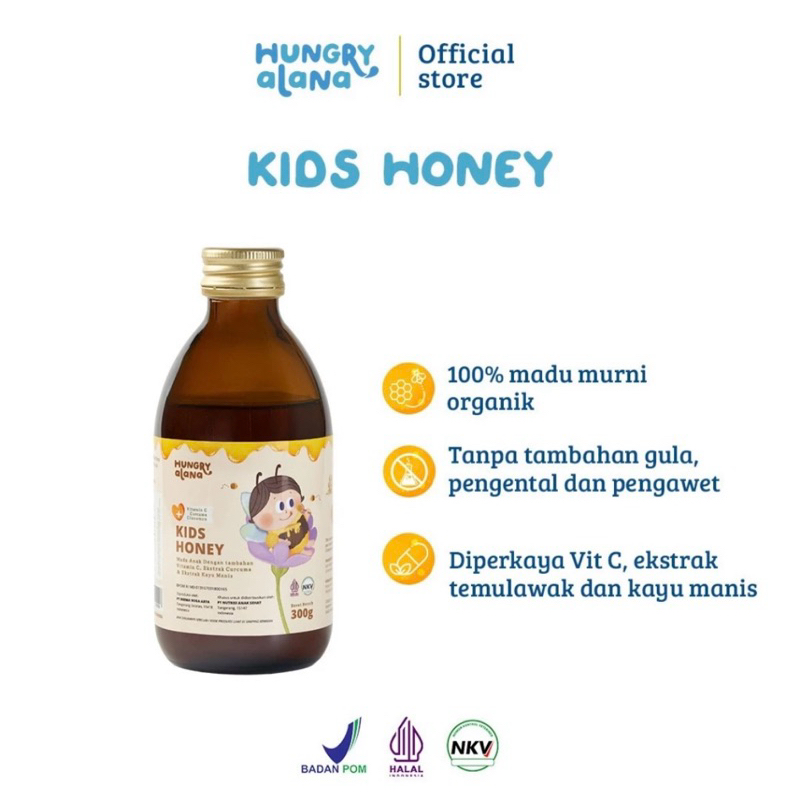 

READY STOCK Kids Honey - Madu Murni Organik Anak Hungry Alana Original 100%