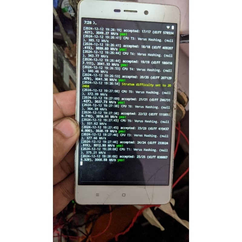 mesin redmi 3/3s version buat mining verus coin