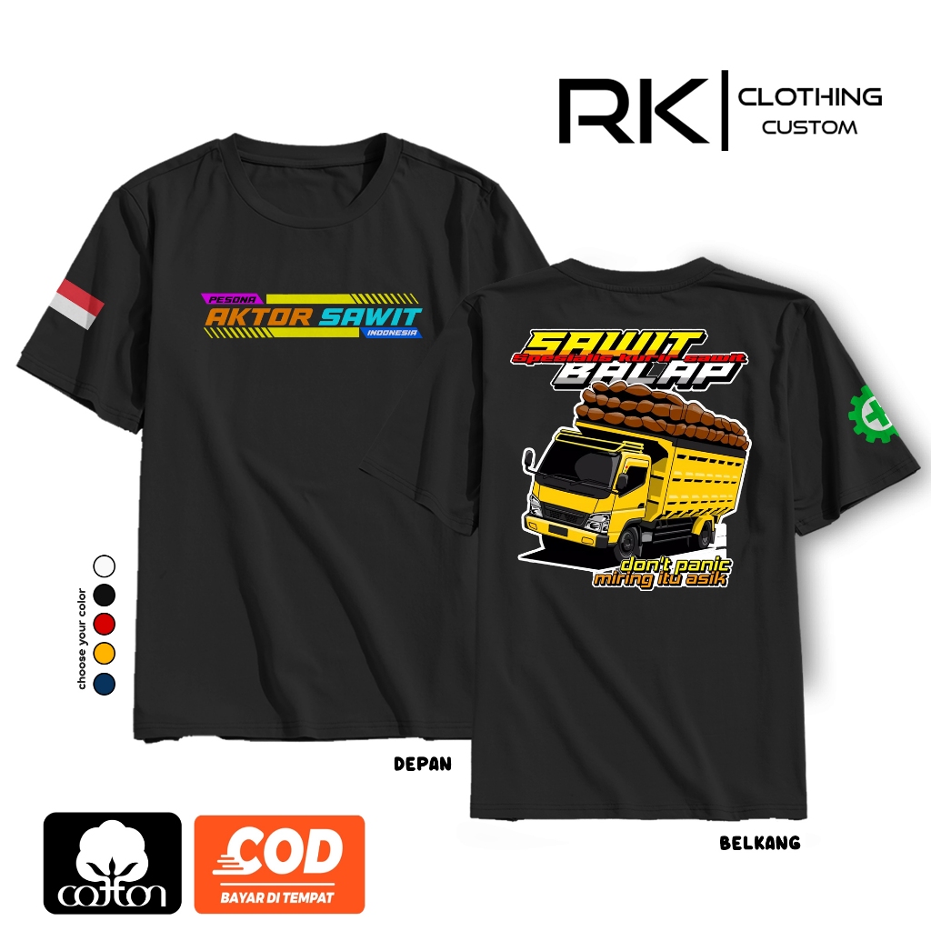 T-Shirt Kaos Distro Mobil Truk Sawit Balap | Kaos Driver Muda | Baju pria Mobil Truk Terbaru 2023 | 