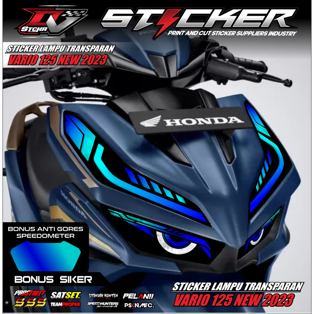 STICKER LAMPU ALIS MOTOR VARIO 125 NEW 2023-STICKER LAMPU MOTOR VARIO