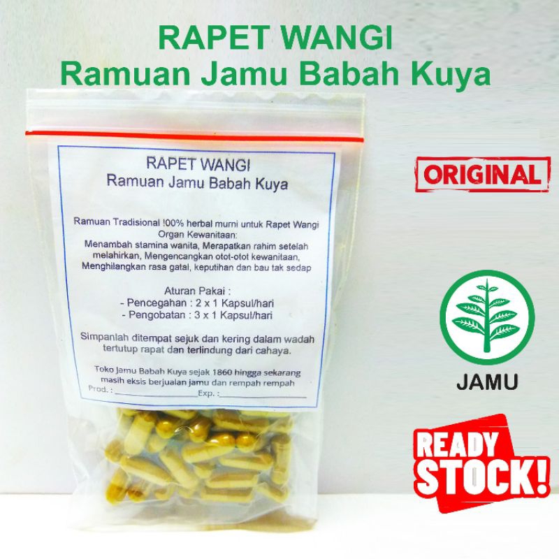 Rapet Wangi Ramuan Jamu Toko Babah Kuya Asli Original Menambah stamina wanita Mengencangkan otot