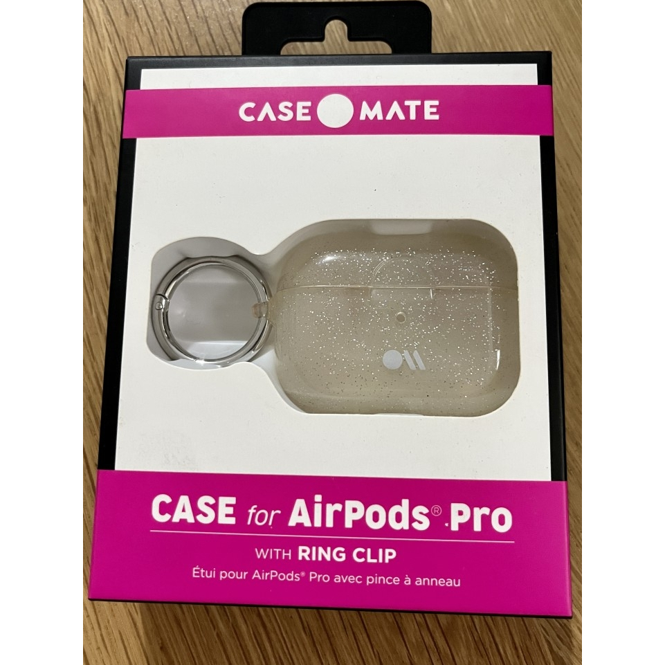 Casemate AirPods Pro Hookups Sheer Crystal Clear with Silver Circular