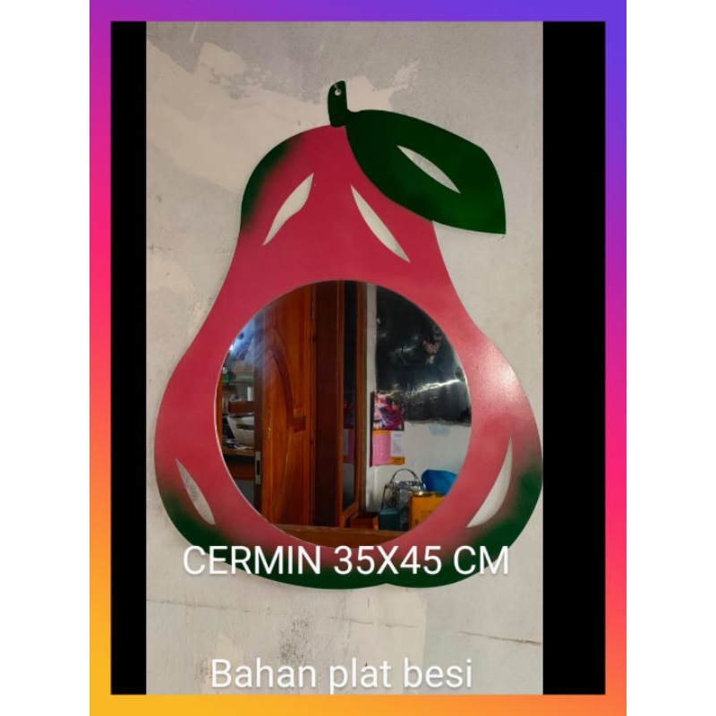 Cermin Dinding Gantung Tempel Pajangan Dekorasi Aesthetic Full BodyLed Besar Lucu