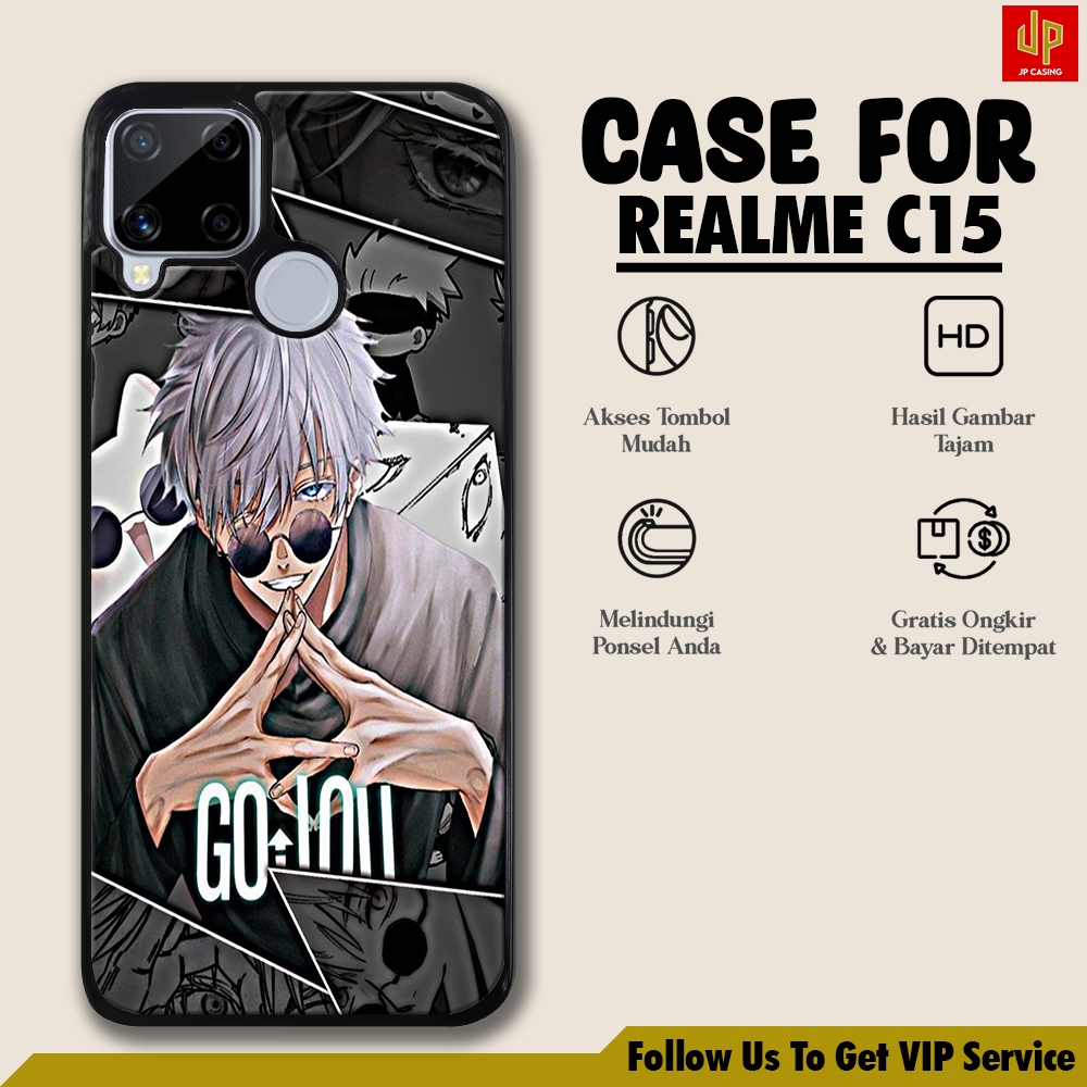 Case Realme C15 [ ANIME JUJUTSU ] Casing Realme C15 Hardcase Softcase Premium Glossy