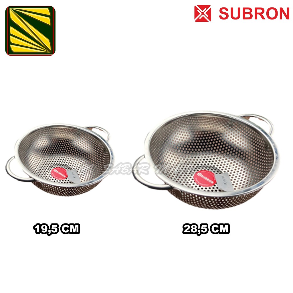 SUBRON Baskom Saringan Stainless Steel, Baskom Saringan Multifungsi